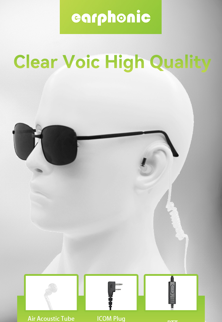 icom plug walkie talkie earphone