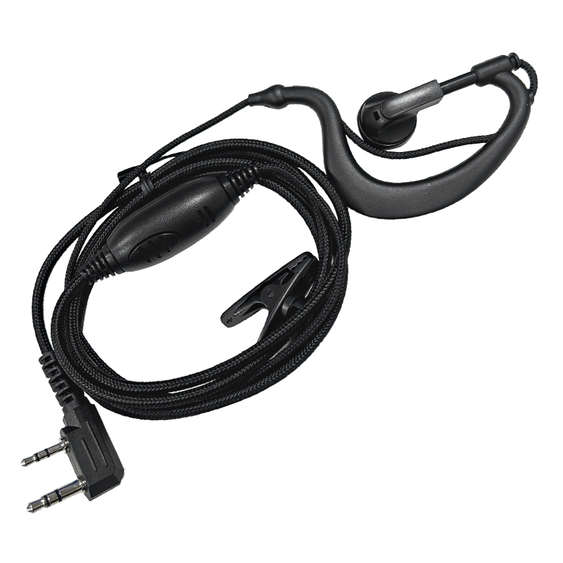 【Наушник】EARPHONIC K Plug Наушник для рации с микрофоном Прочные плетеные наушники для двусторонней радиосвязи-[ER03DP03LB1_K]